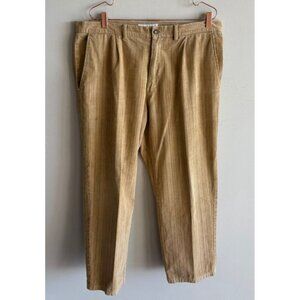 Vintage Monsieur Givenchy Mens Classic Pleated Corduroy Pants Brown Sz 48